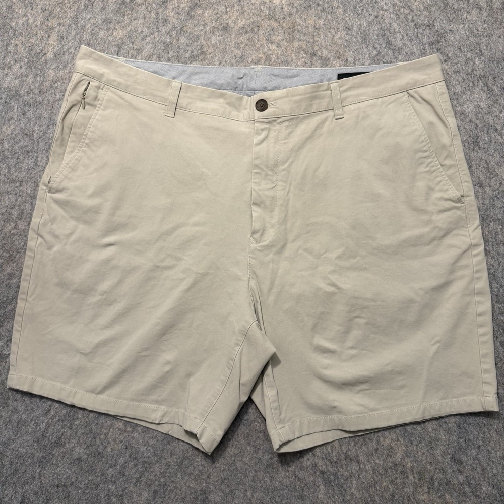 Bonobos Mens Shorts Size 40 Khaki Stretch Chino Flat Front Zip Pocket